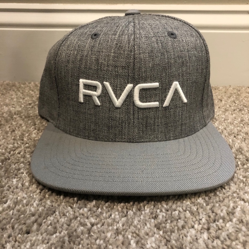 RVCA flat bill snap back hat